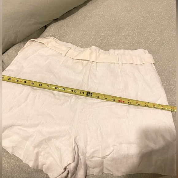 New Abercrombie White Linen Shorts Size L - Picture 3 of 6